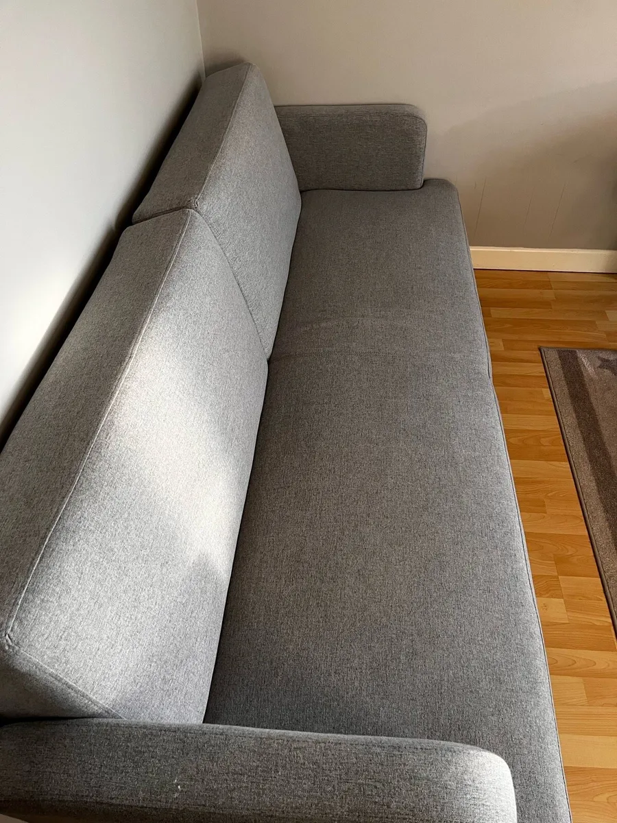 Light Grey fabric sofa bed in perfect condition - Image 3