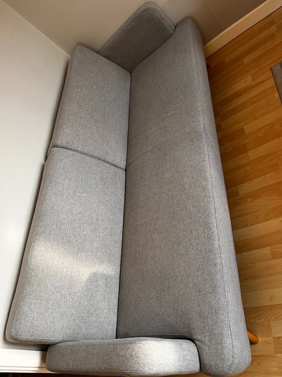 Light Grey fabric sofa bed in perfect condition - Image 1