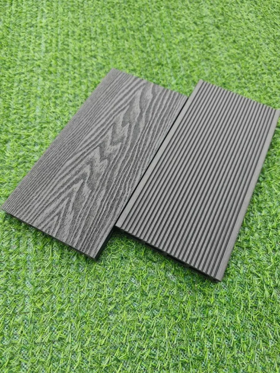 WPC Decking Boards Deep Embossed 3D Black - Image 1