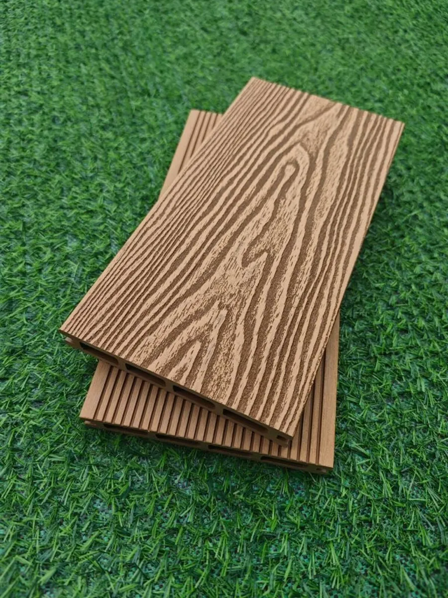 WPC Decking Boards Deep Embossed 3D Natural Wood - Image 1