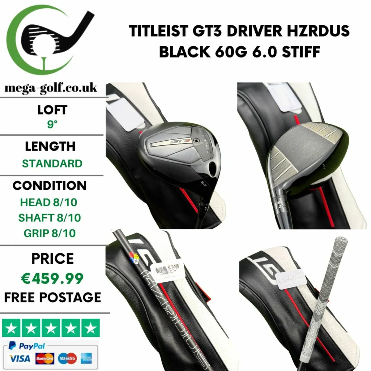 Titleist GT3 Driver / 9° / Stiff - Image 1