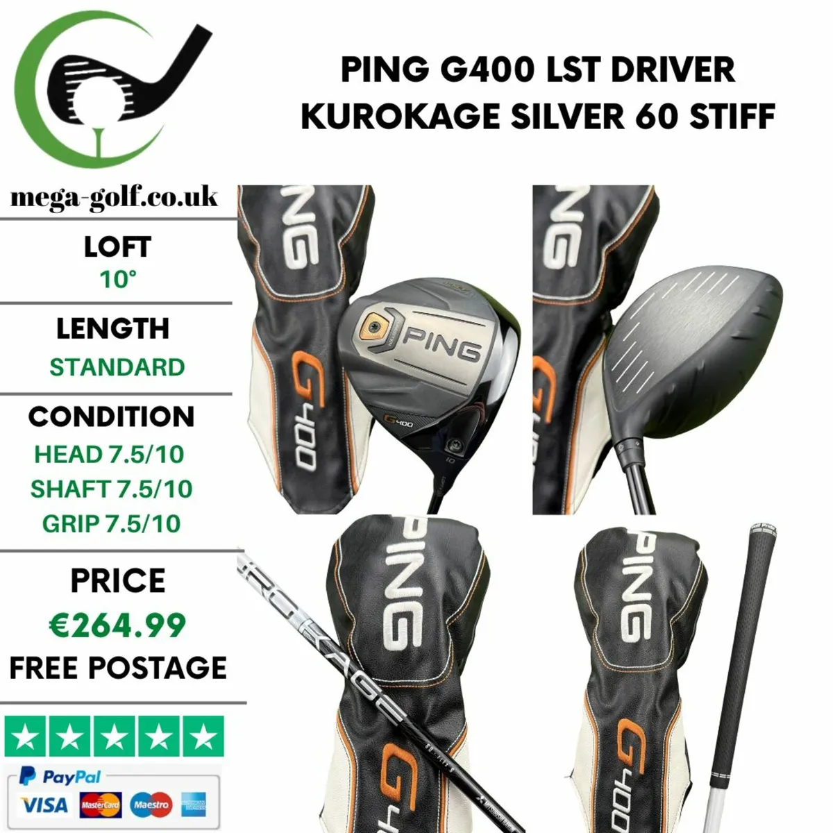 Ping G400 LST Driver / 10° / Stiff - Image 1