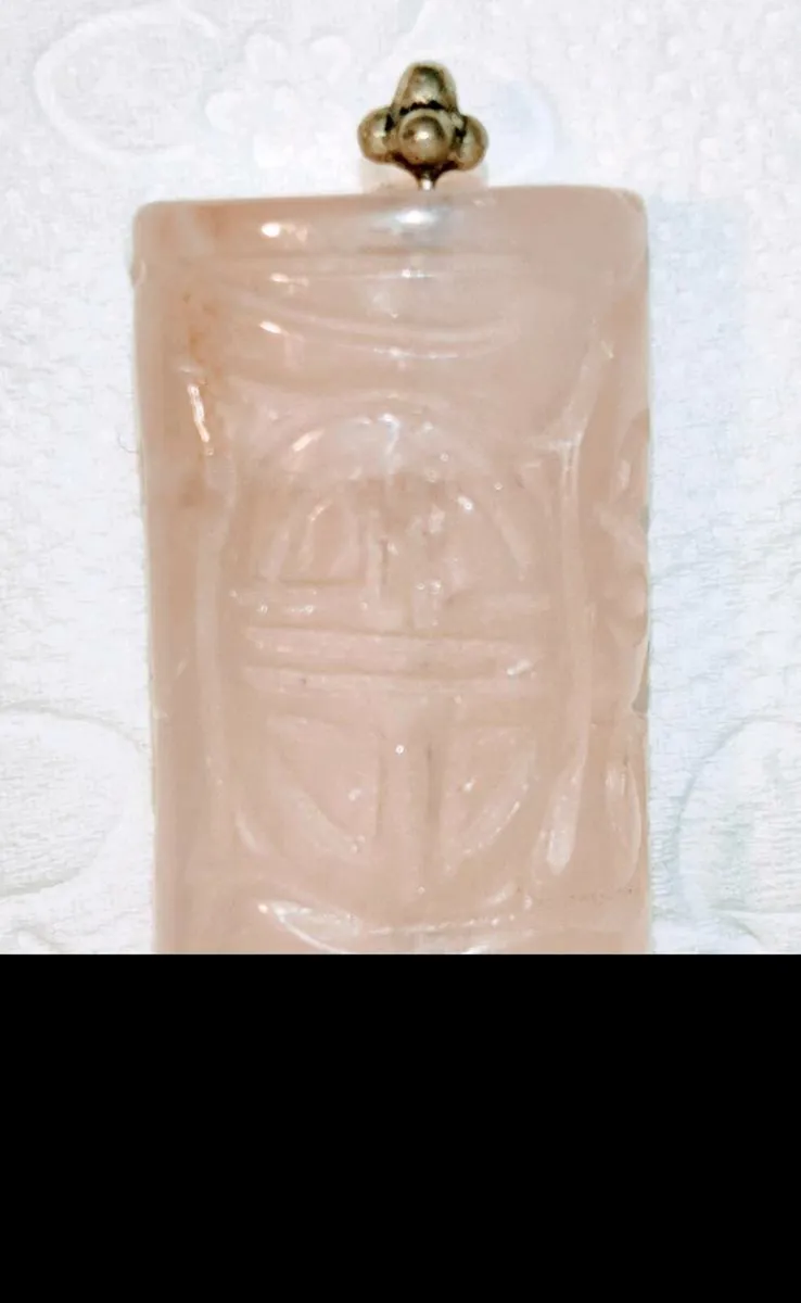 RARE, HUGE PINK QUARTZ, Large Oval Shaped Pendant - Image 4