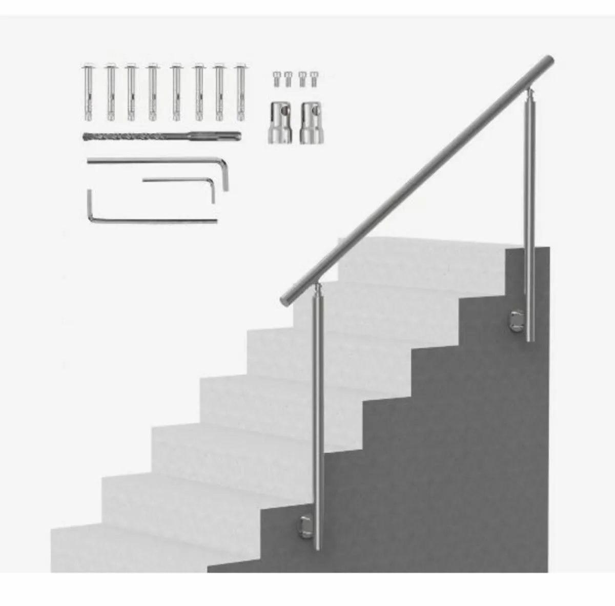 149.9 cm Handrails for Outdoor Steps - Image 1
