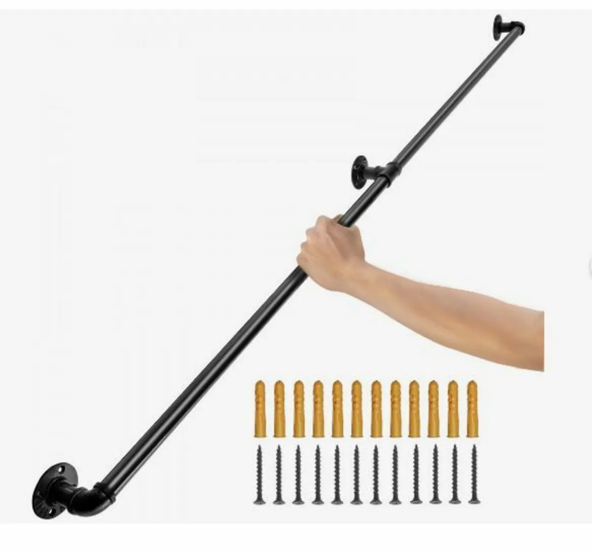 Pipe Stair Handrail, 182.9 cm - Image 1