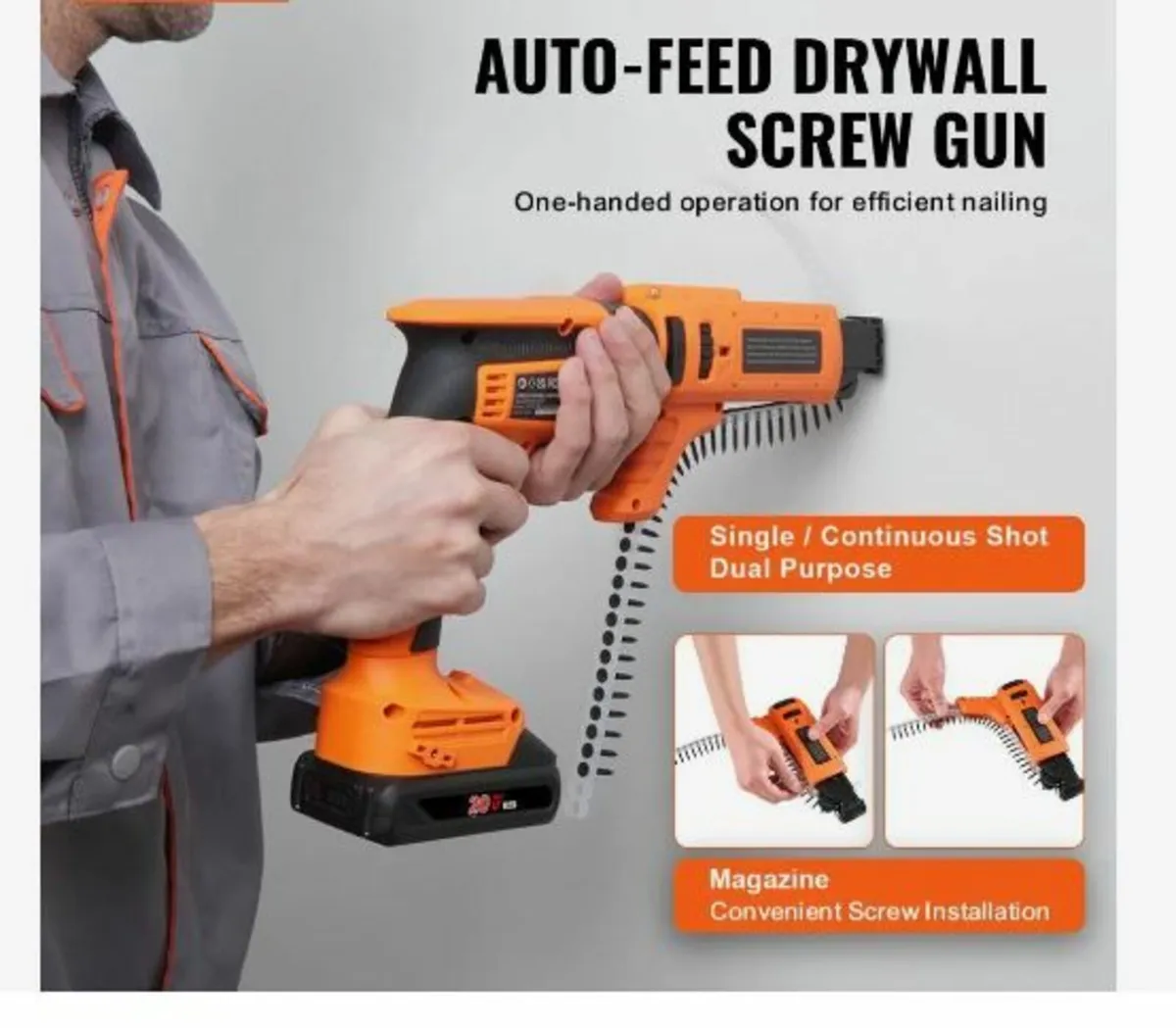 Drywall Screw Gun Auto-Feed, 20V - Image 3