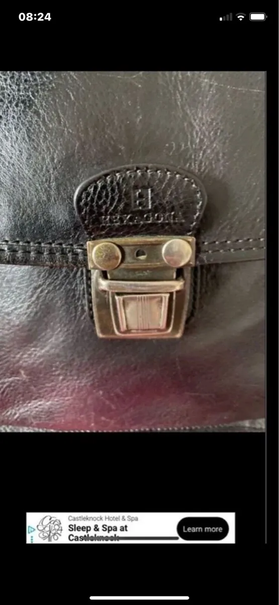 Hexagona Leather Shoulder Bag - Image 2