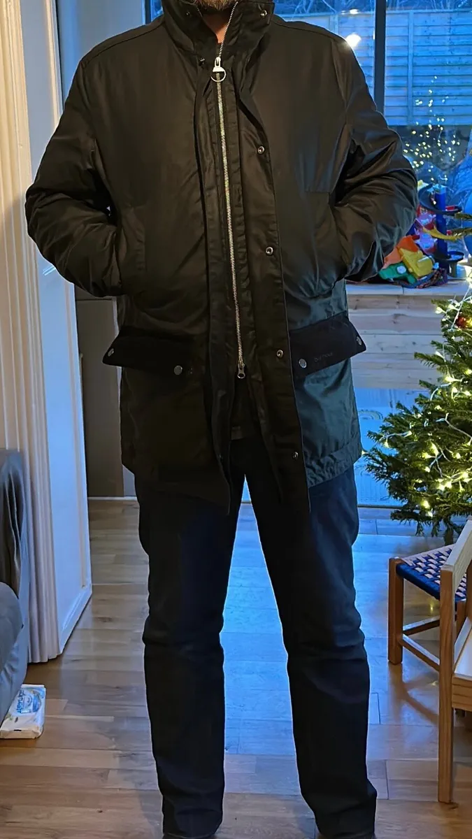 Barbour - Modern Border Waxed Jacket - Navy - Image 1