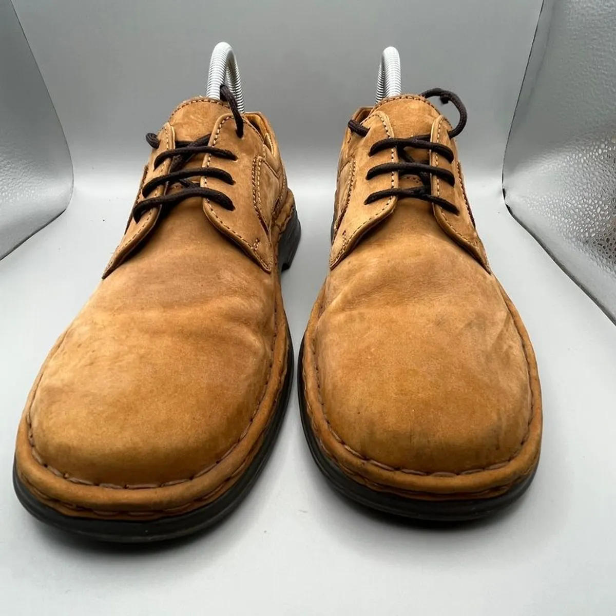 Josef Siebel Mens Loafers Beige Suede Leather Casual Shoes Lace Up Sz 40 UK 6.5 - Image 4