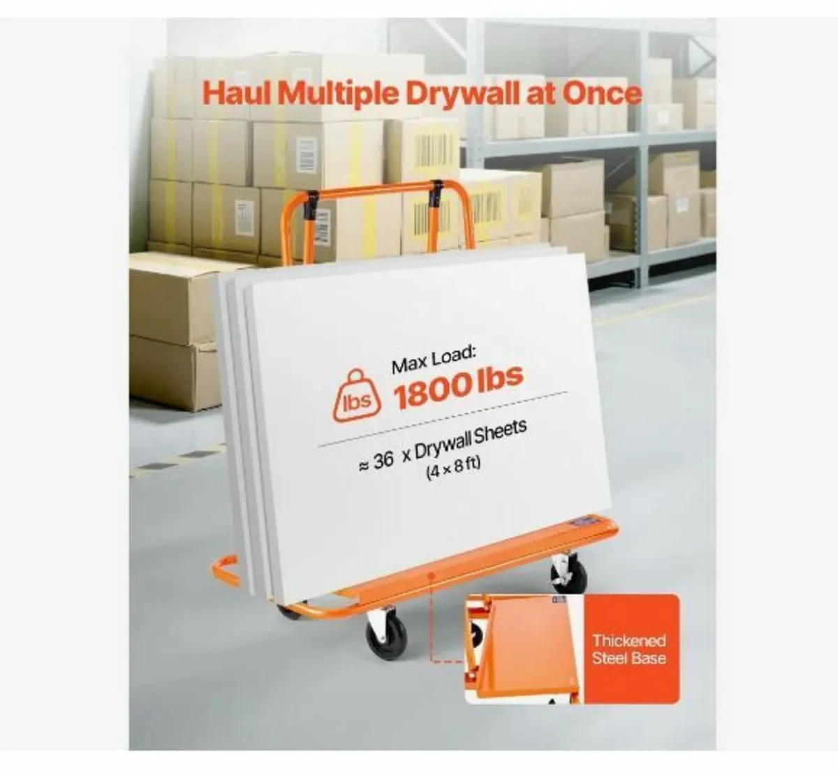Drywall Cart Dolly, 816 kg Load Capacity - Image 2