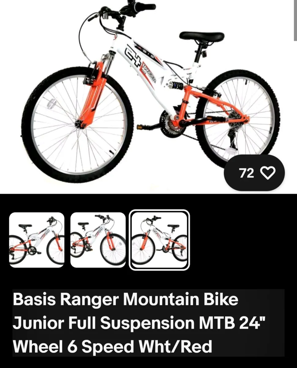 24 inch full suspension mountain bike new. - Image 1