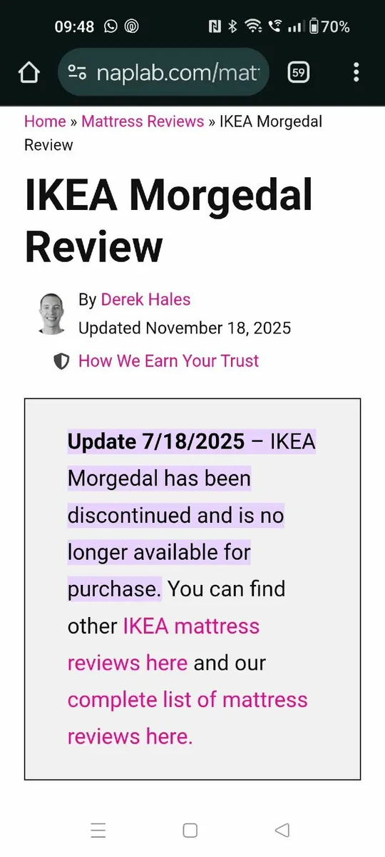 Single foam Mattress, very good condition - Image 3