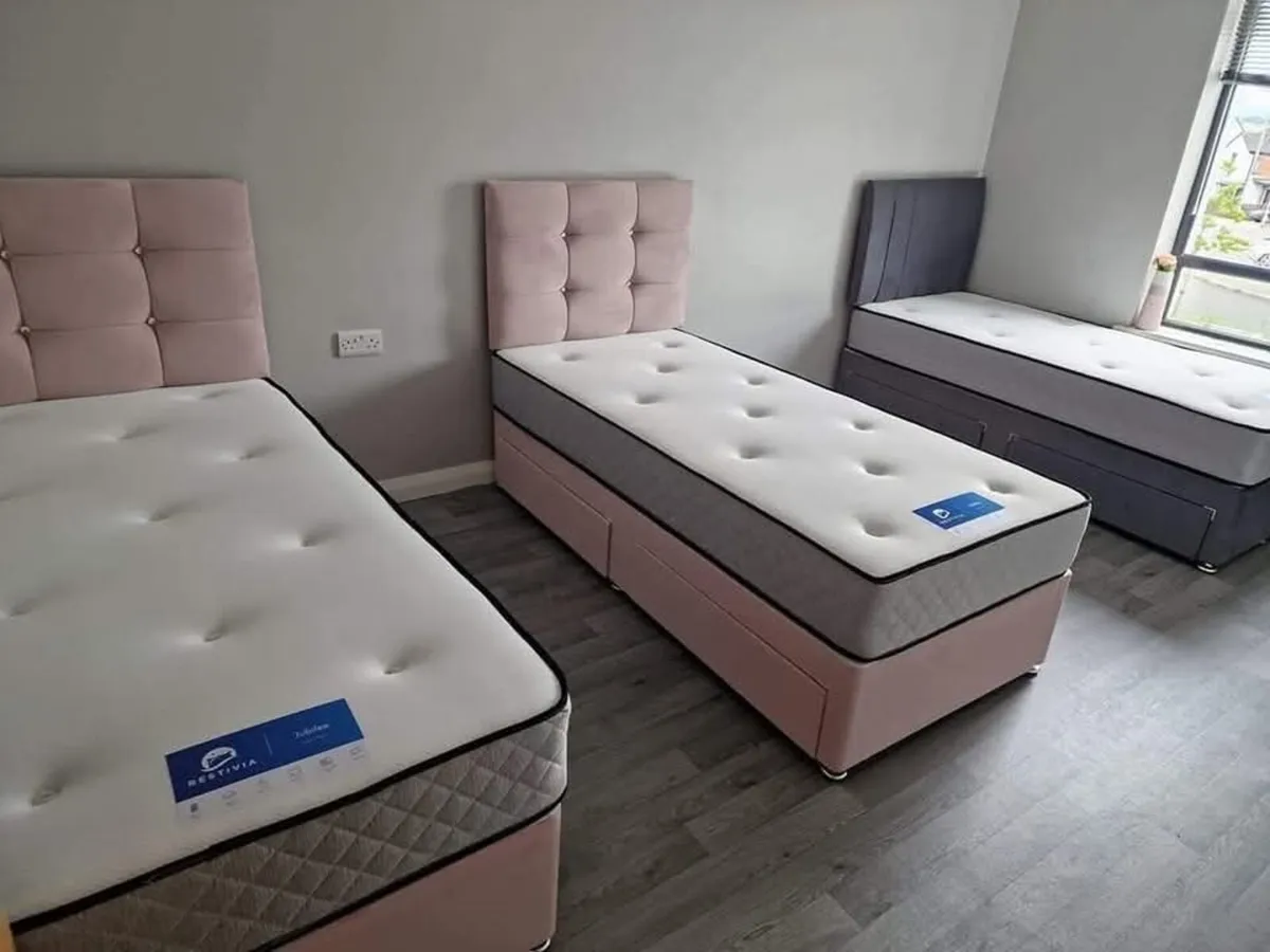 Brand new beds with mattress many colors - Image 4