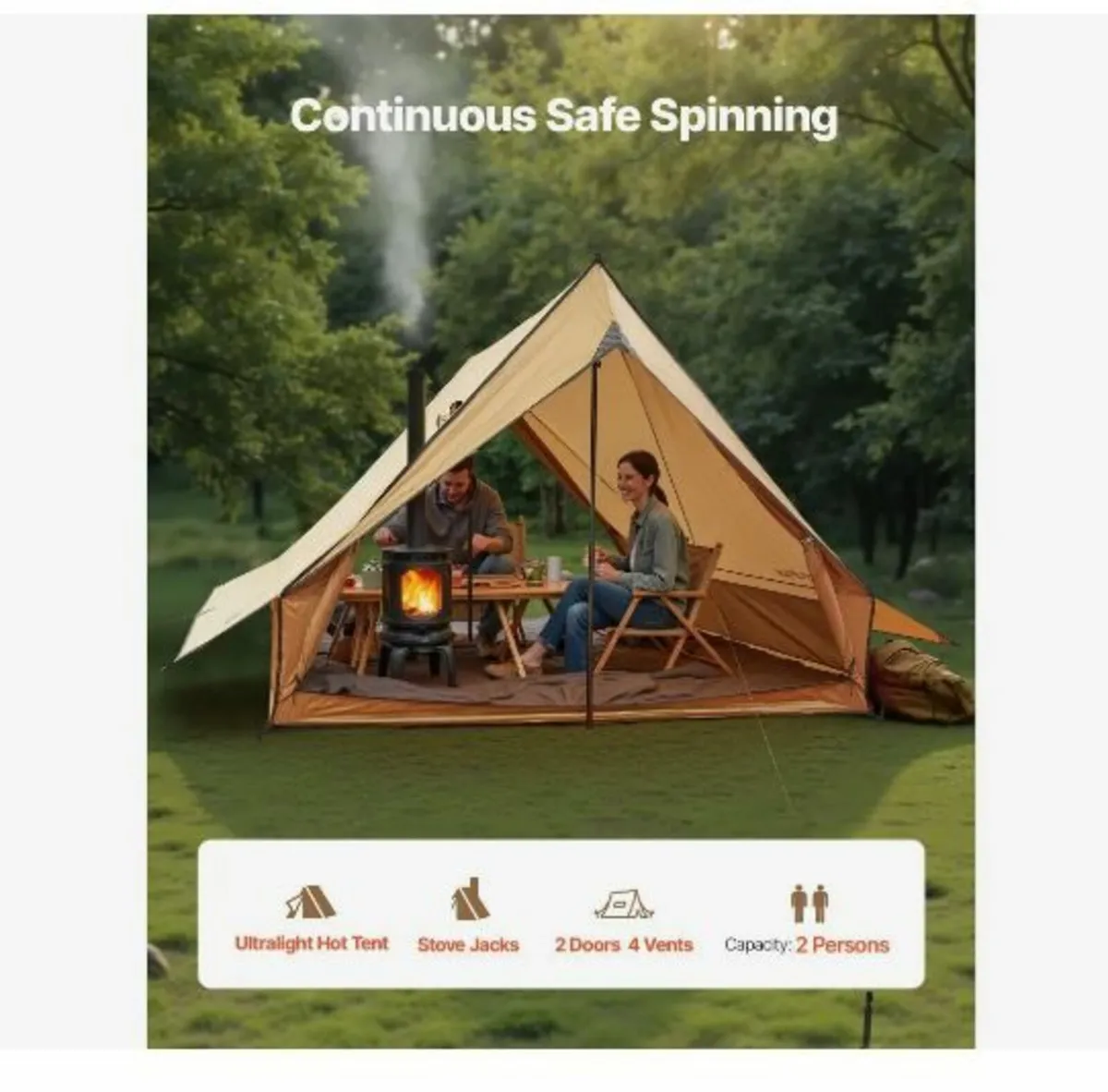 Camping Hot Tent, 2 Persons - Image 4