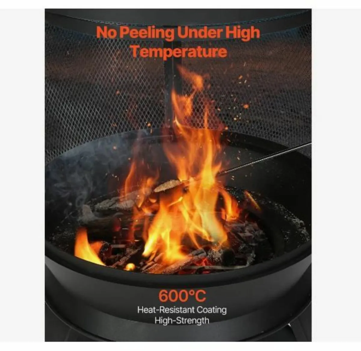 Chiminea, 22 Inch Outdoor Wood Burning Firepit - Image 3