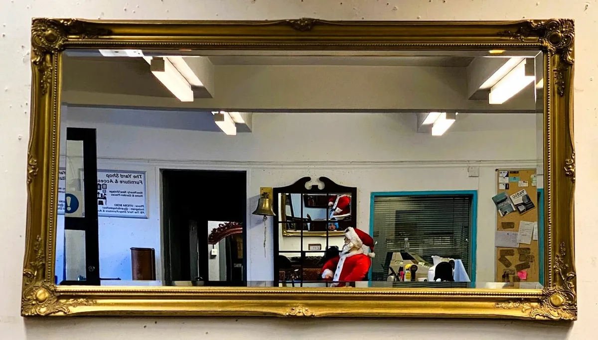 Large Gold Mirror - Image 1
