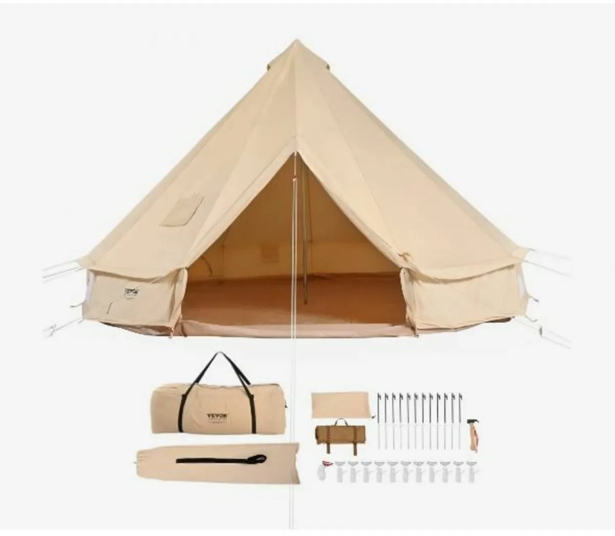 Canvas Bell Tent, 4 Seasons 4 m/13.12 ft Yurt Ten - Image 1
