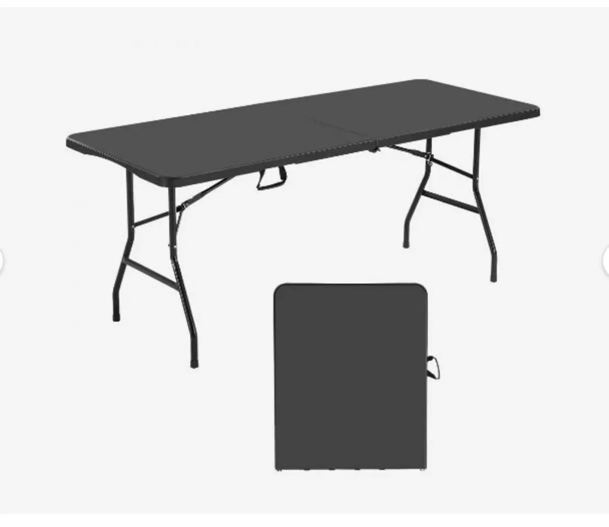 Folding Table, 6 Ft Heavy Duty Portable - Image 1