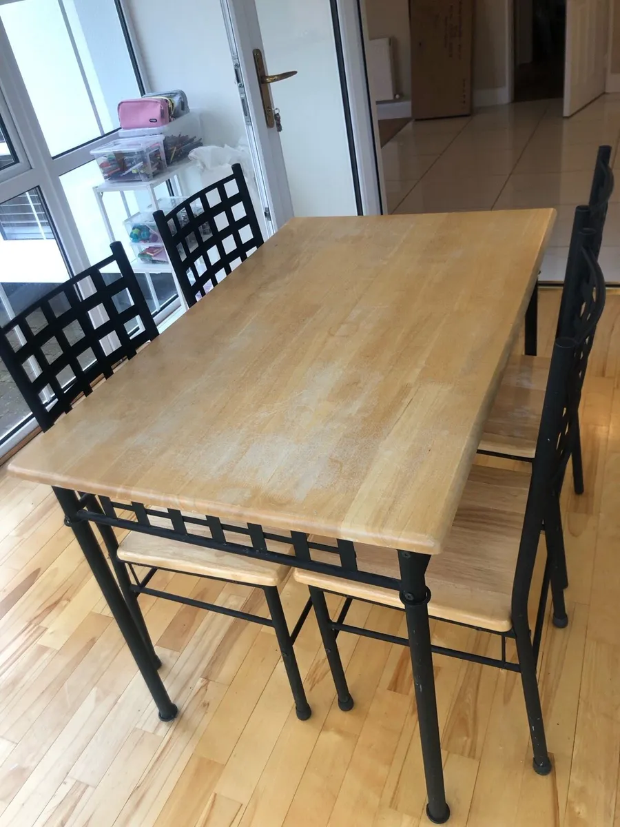 Dining table and four chairs - Image 2