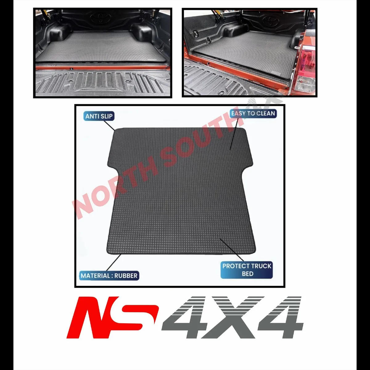 Toyota Hilux  Rubber Bed Mat Double Cab 2005-New - Image 3