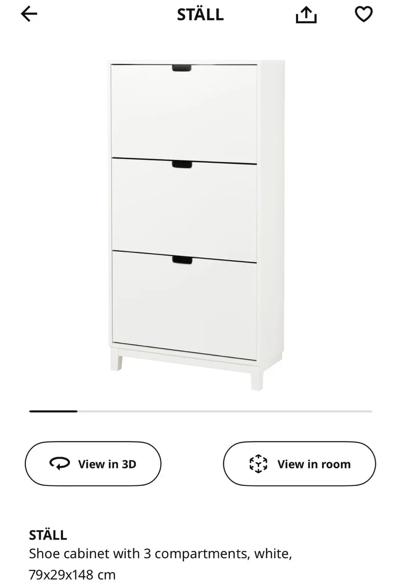 IKEA Stell Shoes Cabinet with 3 Compartments - Image 3