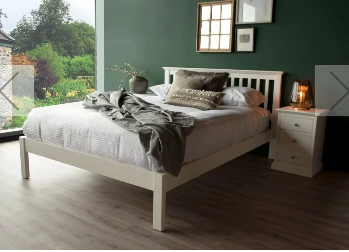 4 foot 6 Double bed with mattress - Image 4