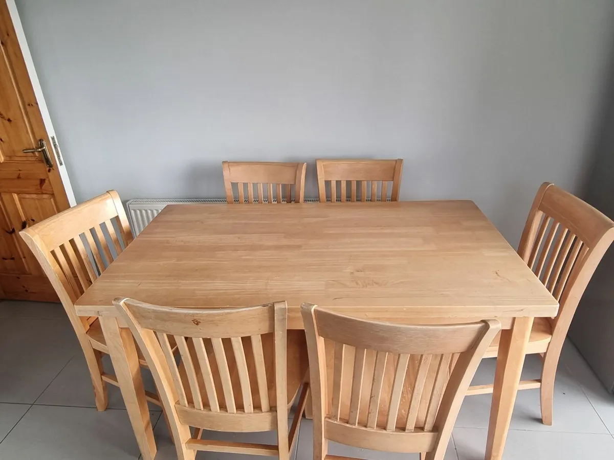 Kitchen table and 6 chairs - Image 2
