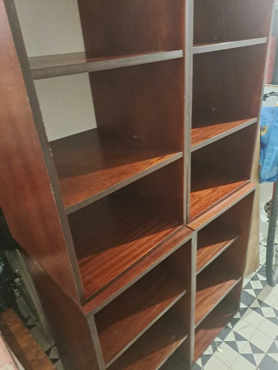 Mahagony shelving units - Image 2