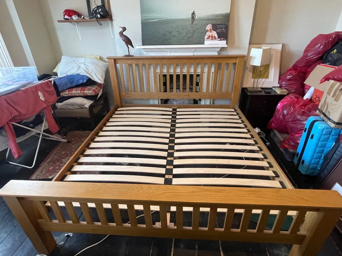 King Size Bed and Mattress - Image 2