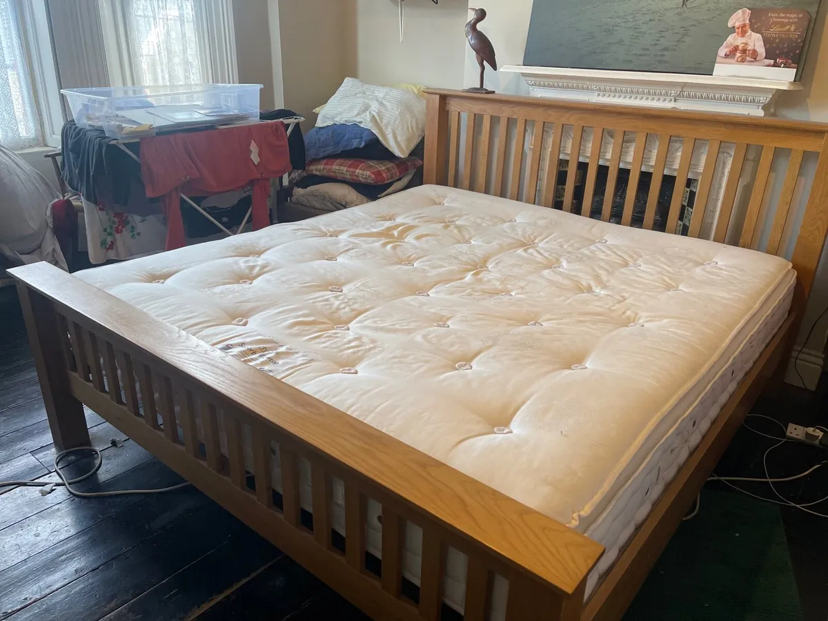 King Size Bed and Mattress - Image 3