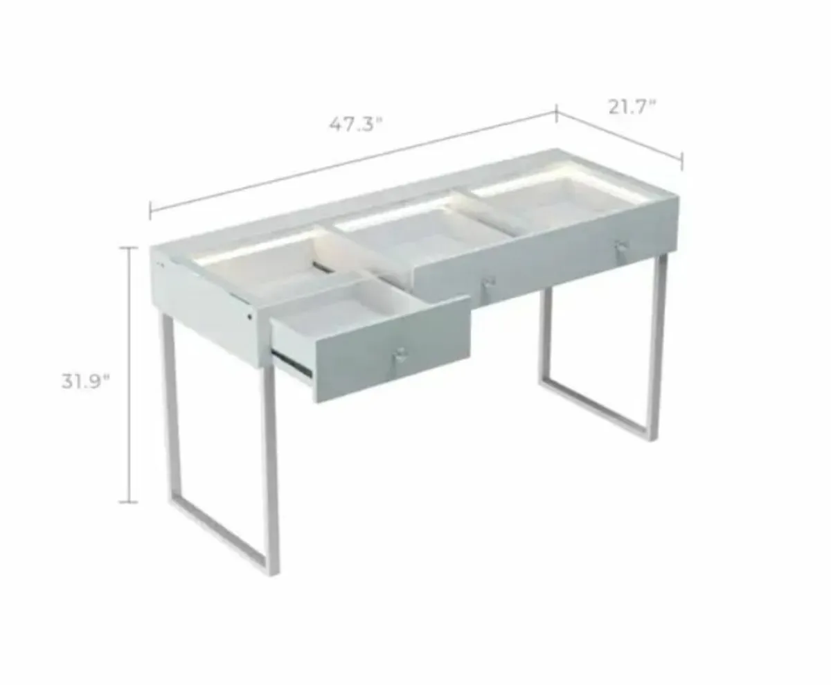 VANITII Billie 3 Drawer Vanity Desk free delivery - Image 3