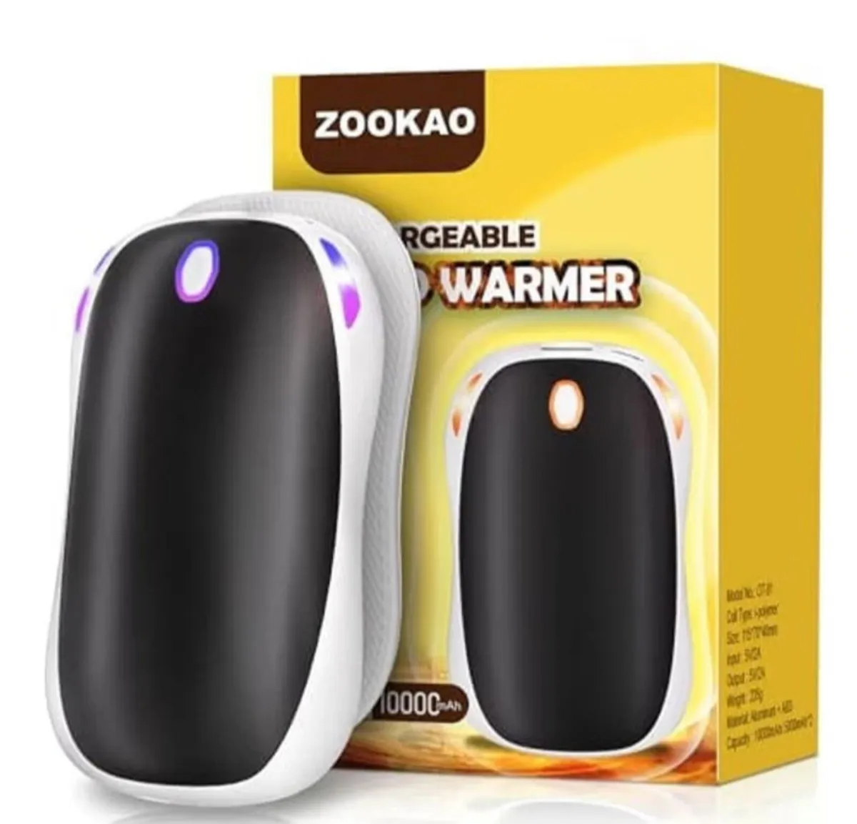 Hand Warmers Rechargeable 2 Pack also Power Bank - Image 1