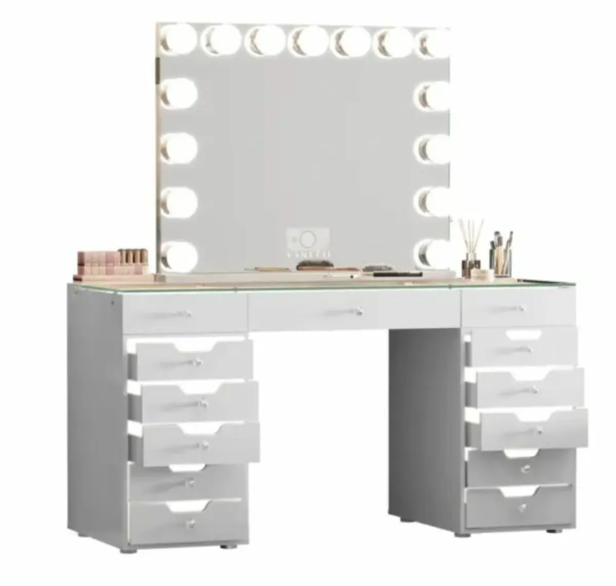 VANITII Eva Vanity Desk – 13 Storage Drawers with - Image 2