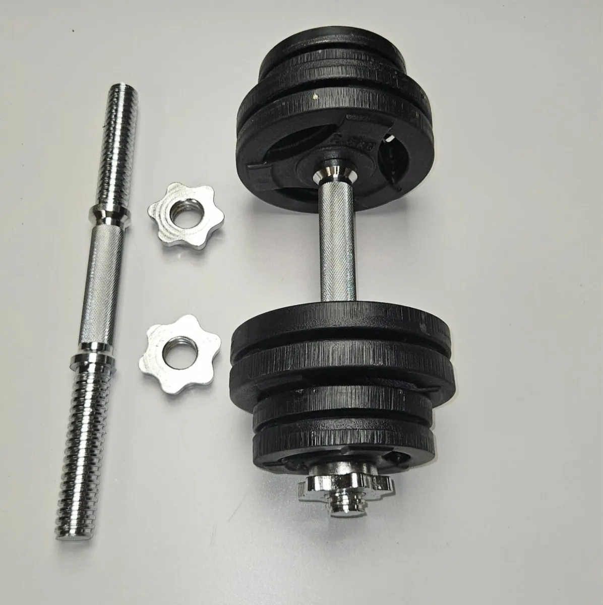 20kg Adjustable cast iron Solid chrome Dumbbells - Image 4