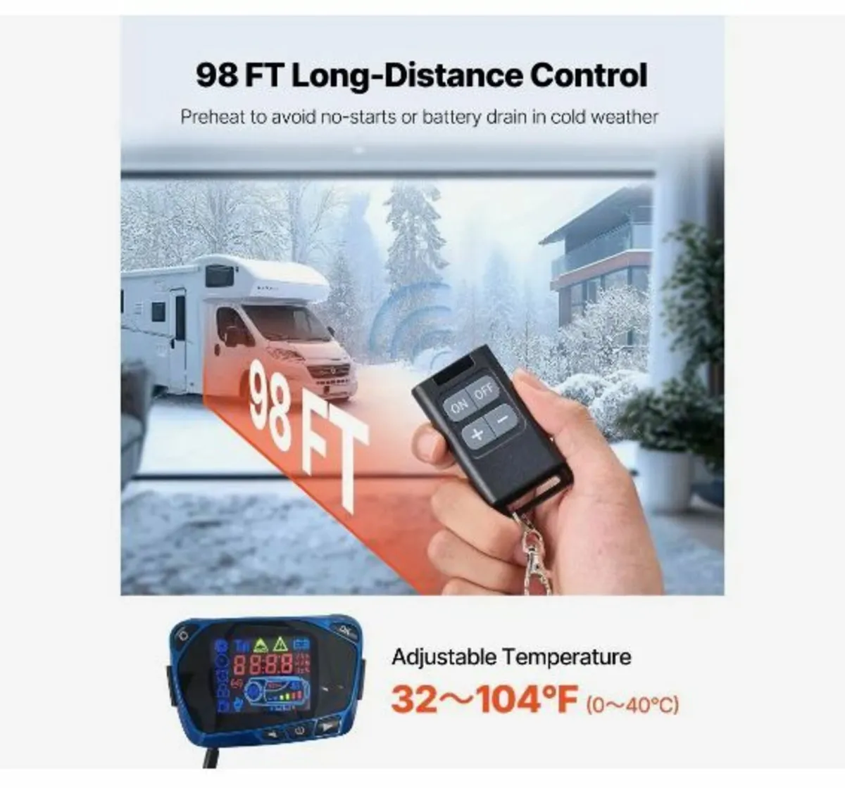 Diesel Air Heater All-in-one 12V 5KW LCD Remote - Image 4