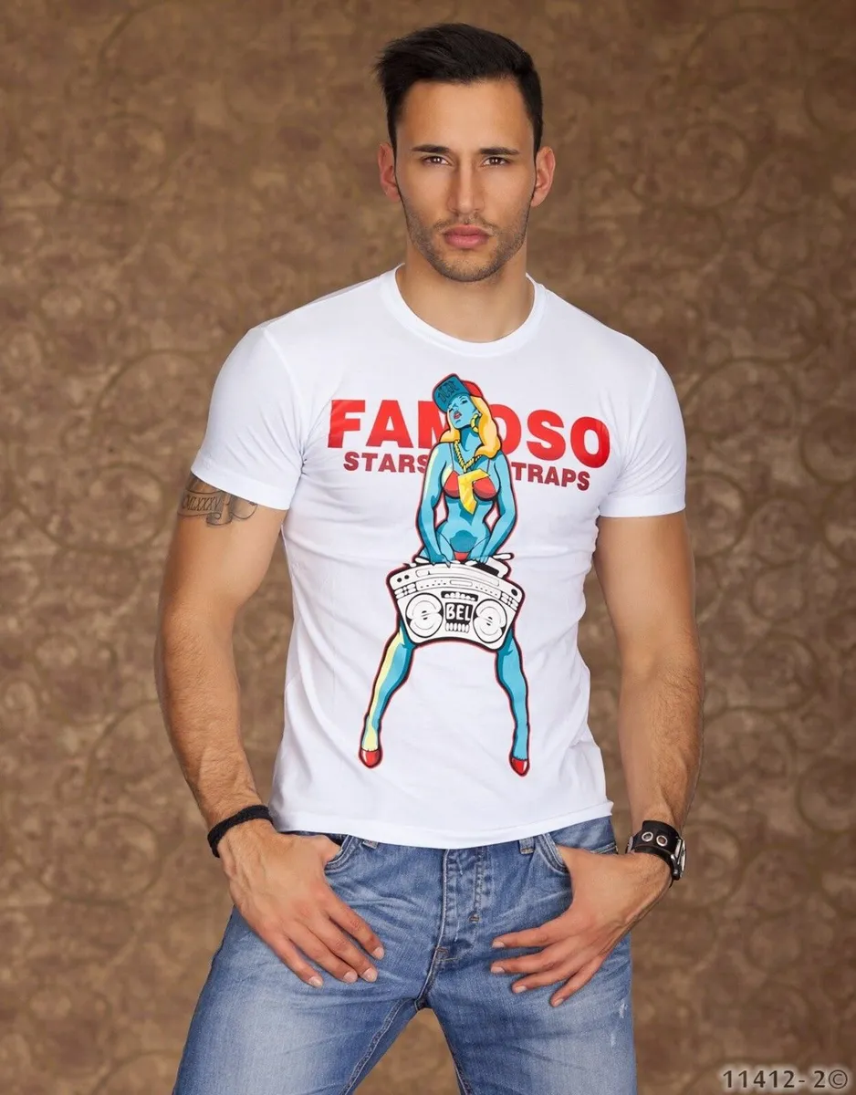 man t shirt size s sm with print - Image 1