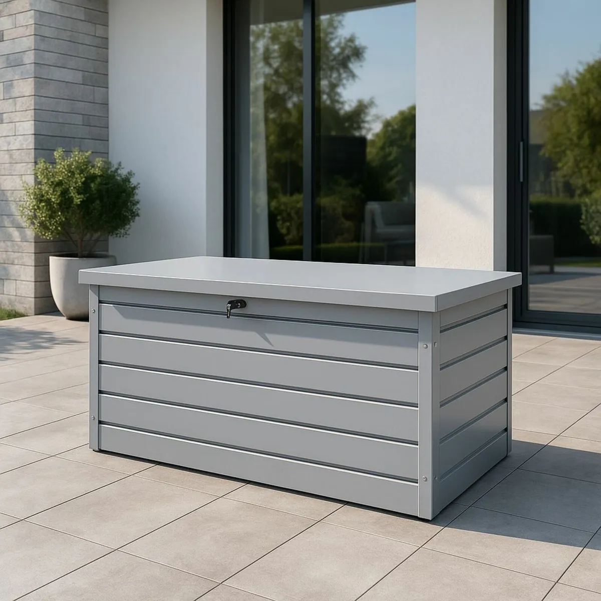 Palladium Large 856 Ltr Steel Patio Storage Boxes - Image 1