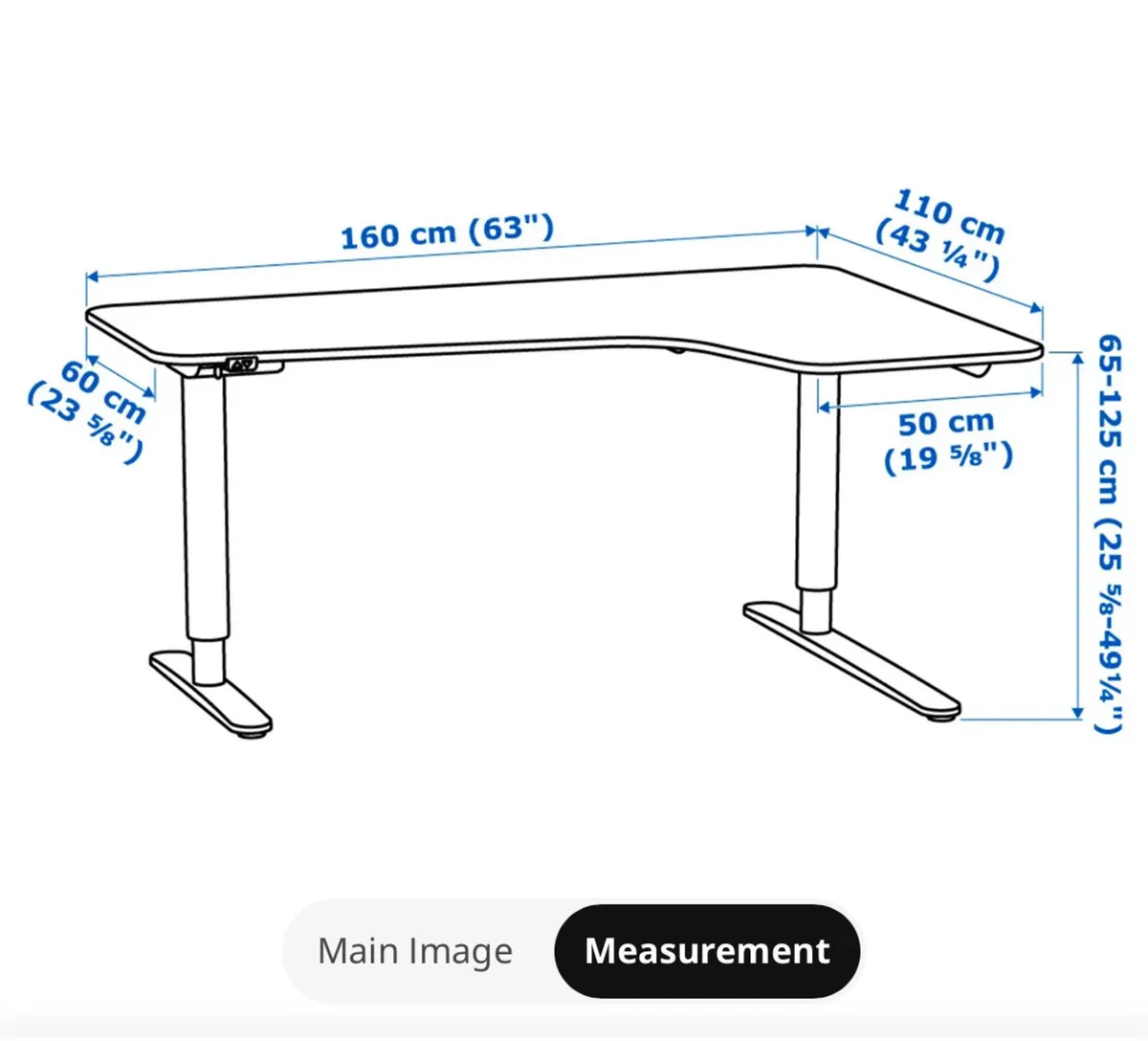 Ikea Bekant Corner Desk Right - Image 3