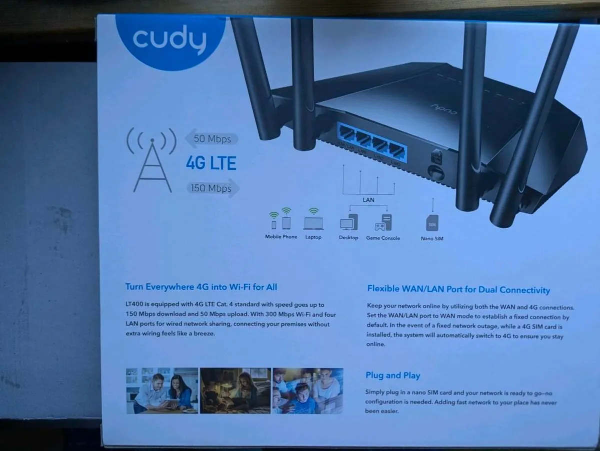 4G LTE N300 Wi-Fi Router - Image 3