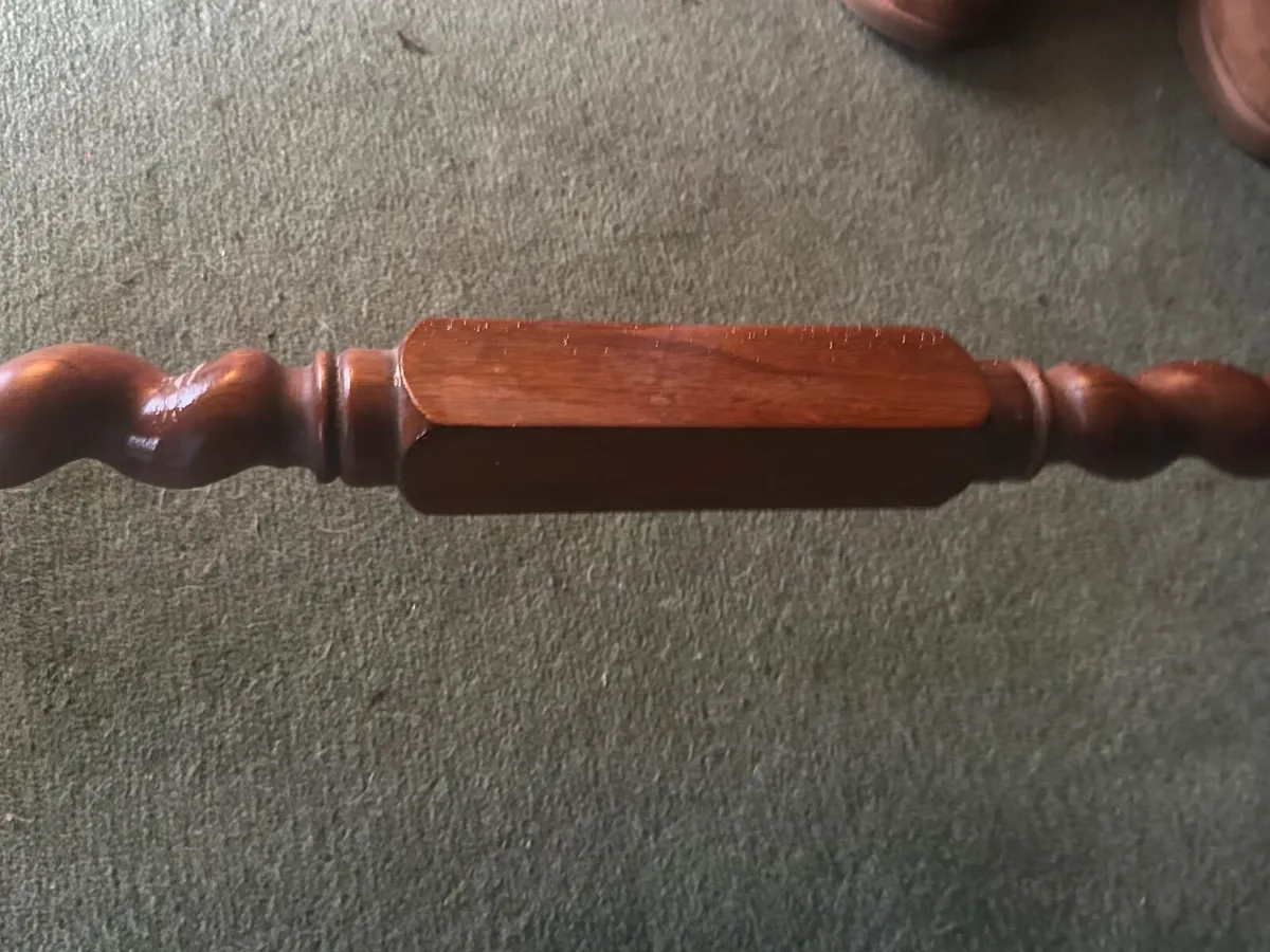 Stunning Antique Rattan (oak?) double bed - Image 2