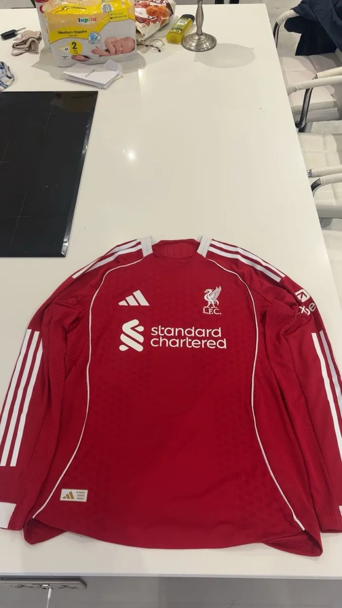 Liverpool 2025/26 long sleeve home shirt - Image 1