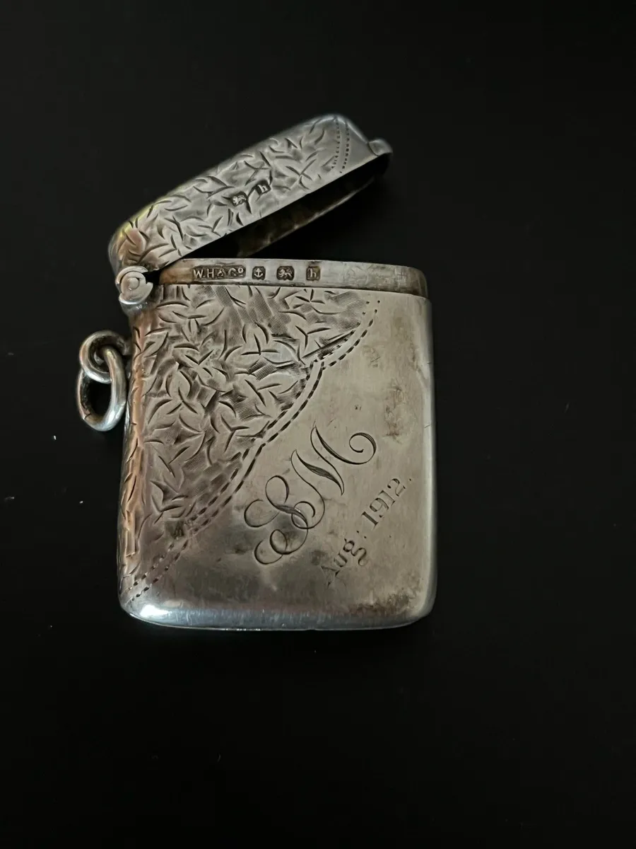 Antique Silver Vesta Case - Image 2