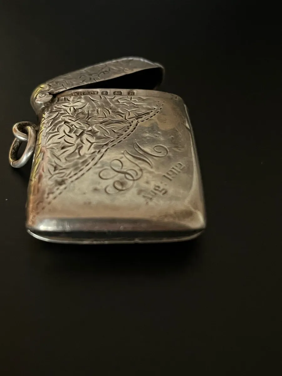 Antique Silver Vesta Case - Image 3