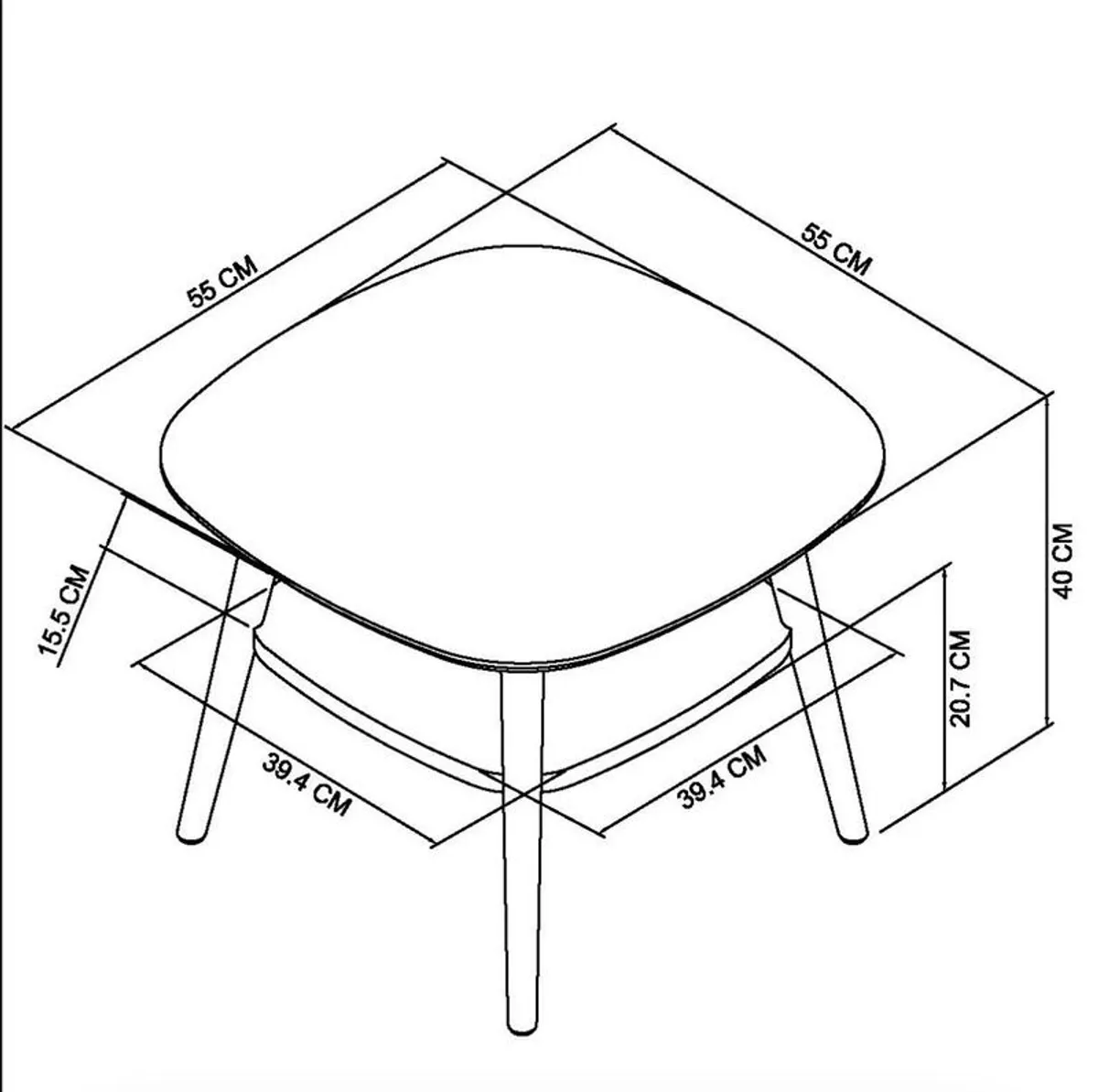 Solid Oak Side Table - Image 3