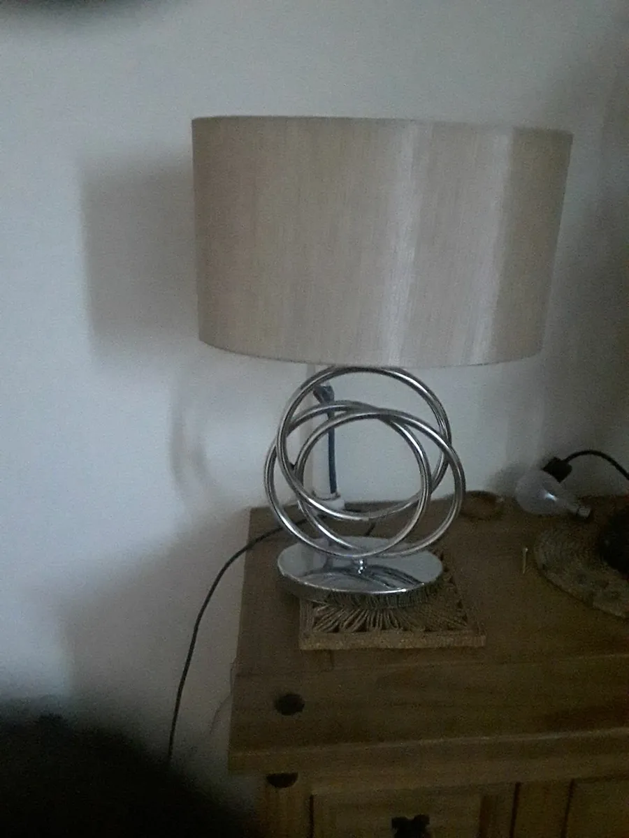 Lovely elegant spiral polished chrome effect lamps - Image 2