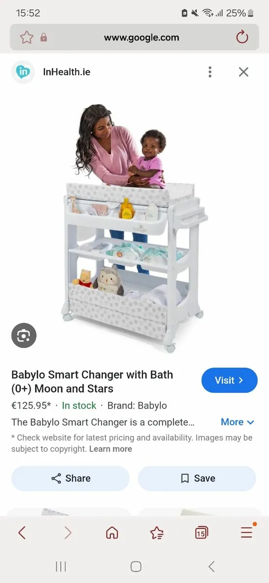 Changing baby unit