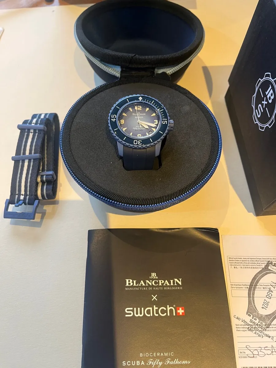 Swatch Blancpain 'atlantic Ocean' edition watch - Image 1