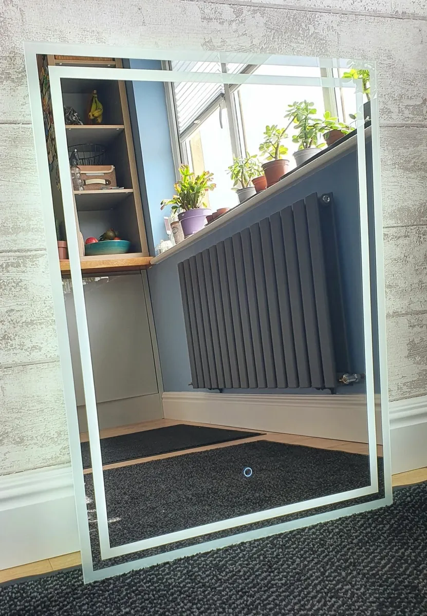 LED Bathroom Mirror Antifog Demister EU Made - Image 1