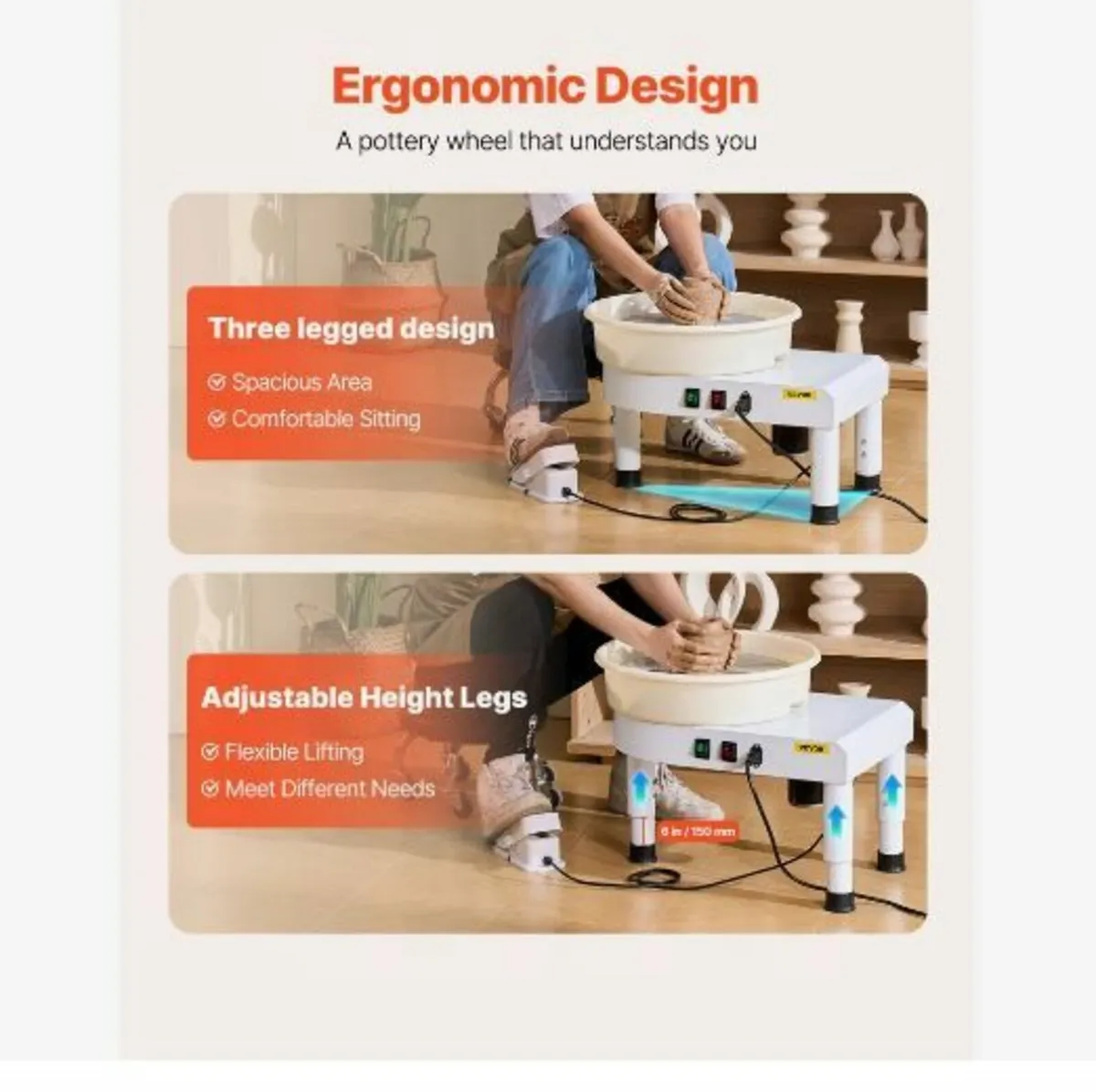 Pottery Wheel, 35 cm Ceramic Wheel - Image 3