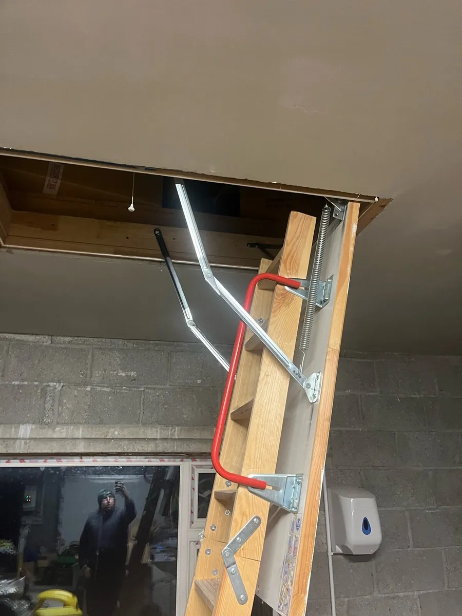 Attic Stairs and Corner Sink - Image 1